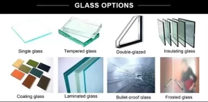 custom aluminum windows with various designs and glass types