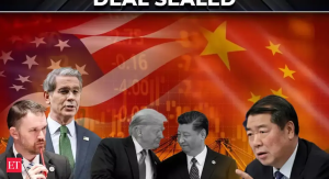 U.S. and China signing trade agreement
